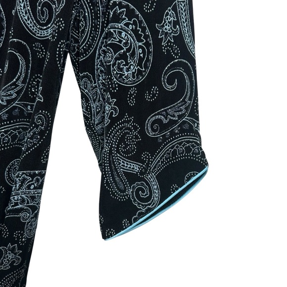 Alex Evenings 2X Black Paisley 2pc Jacket Tank Set Plus Formal Glitter - Picture 6 of 13